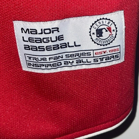 Los Angeles Angels Jersey True Fan Red Blue Large MLB Authentic - Picture 3 of 5